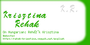 krisztina rehak business card